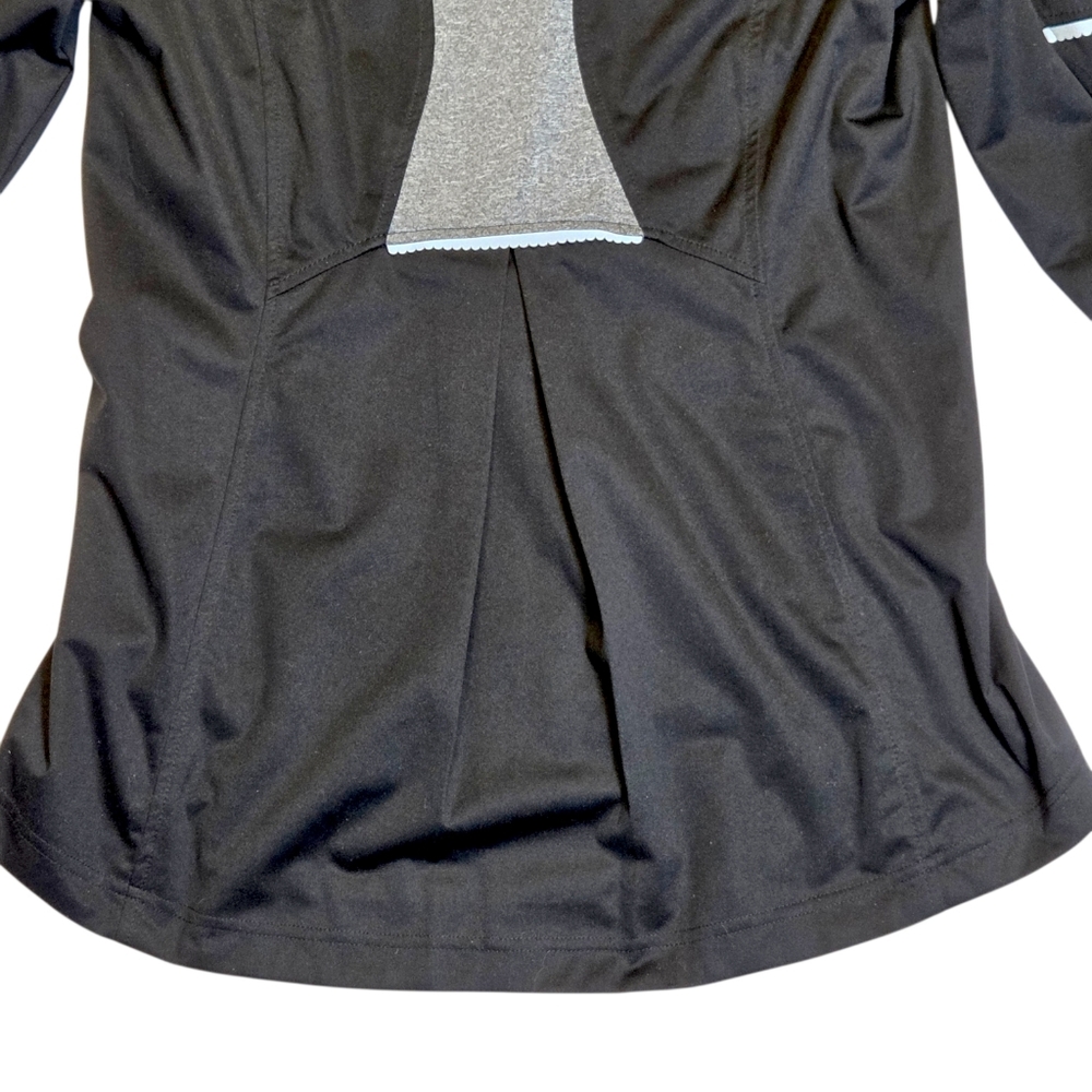 Road Runner Sports Ruffle Zip Running Jacket Black Reflective Athletic Medium - Picture 14 of 14